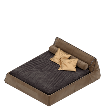 Isometric Bedroom 3D render png