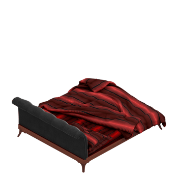 Isometric Bedroom 3D render png