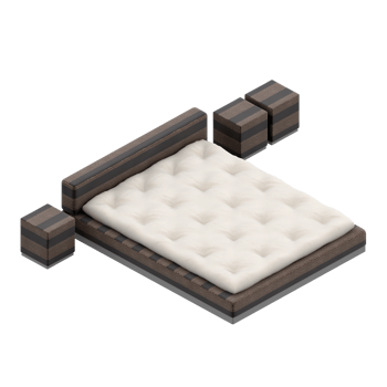 Isometric Bedroom 3D render png