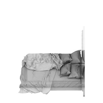 Isometric Bedroom 3D render png