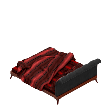 Isometric Bedroom 3D render png