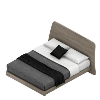 Isometric Bedroom 3D render png