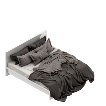 Isometric Bedroom 3D render png