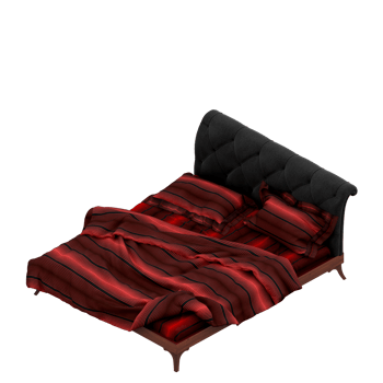 Isometric Bedroom 3D render png