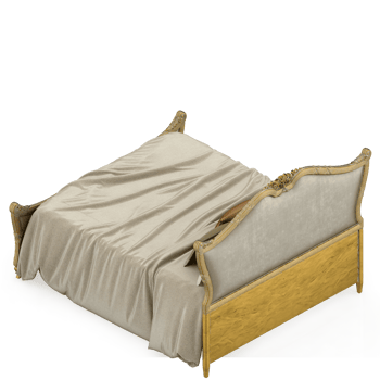 Isometric Bedroom 3D render png