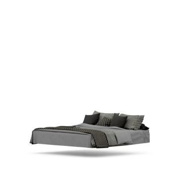 Isometric Bedroom 3D render png