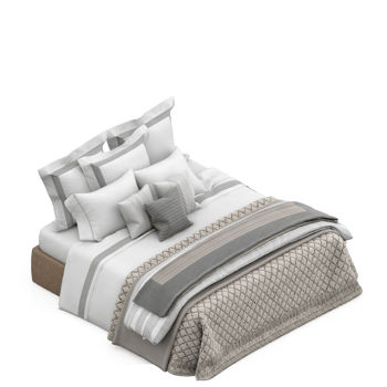 Isometric Bedroom 3D render png