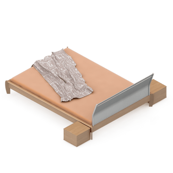 Isometric Bedroom 3D render png
