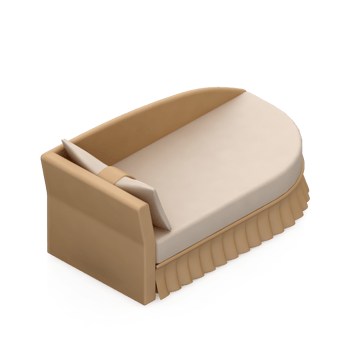 Isometric Bedroom 3D render png