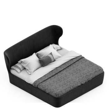 Isometric Bedroom 3D render png