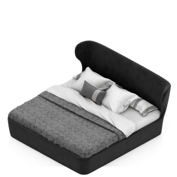 Isometric Bedroom 3D render png