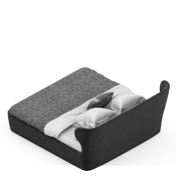 Isometric Bedroom 3D render png