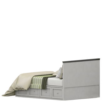 Isometric Bedroom 3D render png