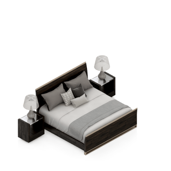 Isometric Bedroom 3D render png