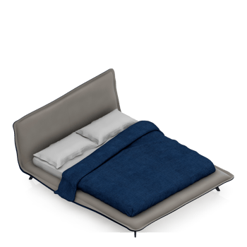 Isometric Bedroom 3D render png