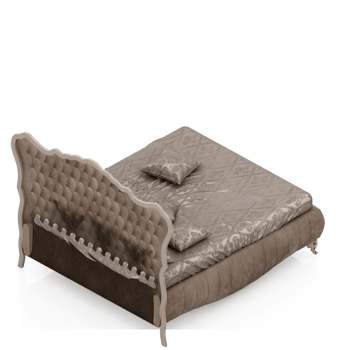 Isometric Bedroom 3D render png