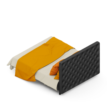 Isometric Bedroom 3D render png