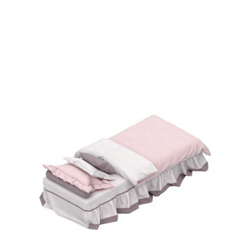 Isometric Bedroom 3D render png