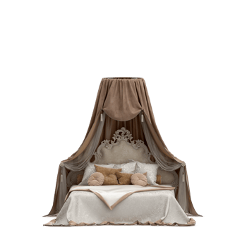Isometric Bedroom 3D render png