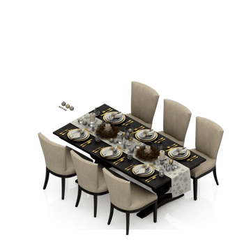 Isometric Table 3D render png