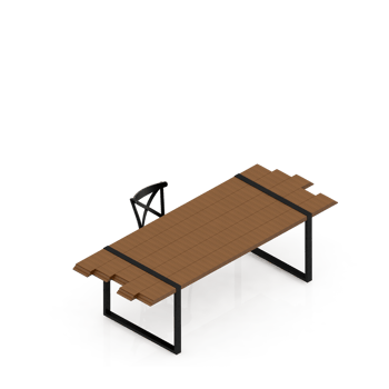 Isometric Table 3D render png