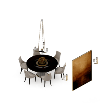 Isometric Table 3D render png