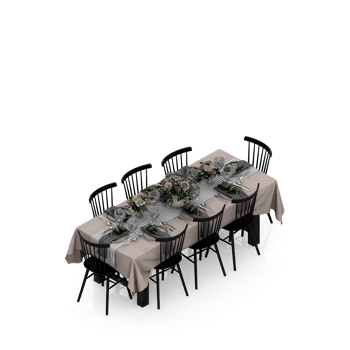 Isometric Table 3D render png
