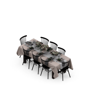 Isometric Table 3D render png
