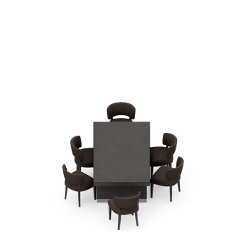 Isometric Table Set 3D render png