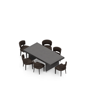 Isometric Table Set 3D render png