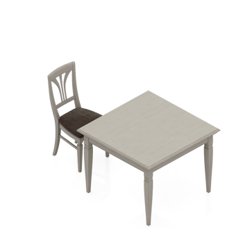Isometric Table Set 3D render png