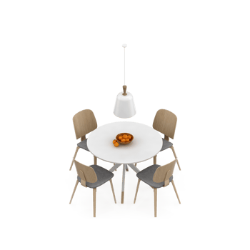 Isometric Table Set 3D render png