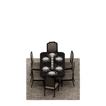 Isometric Table Set 3D render png