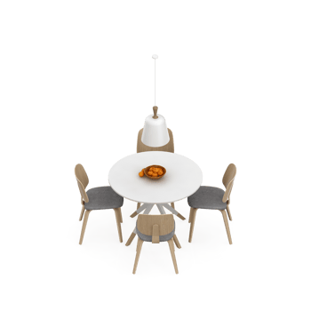 Isometric Table Set 3D render png