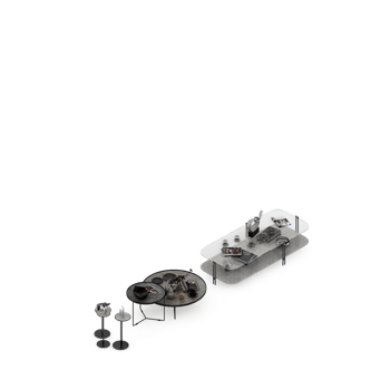 Isometric Table Set 3D render png