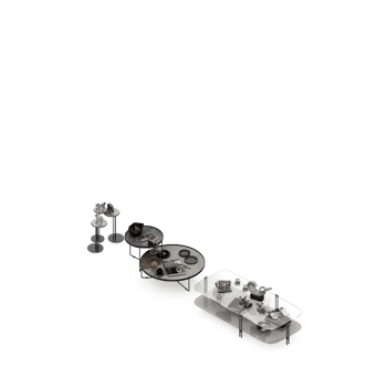 Isometric Table Set 3D render png
