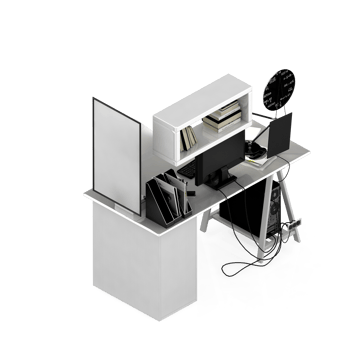 Isometric Table Set 3D render png