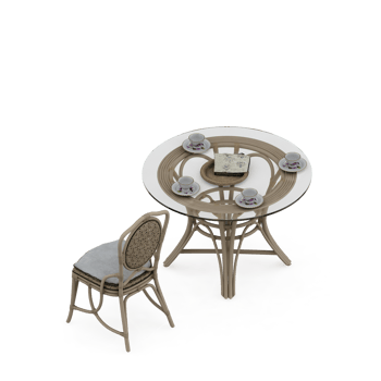 Isometric Table Set 3D render png