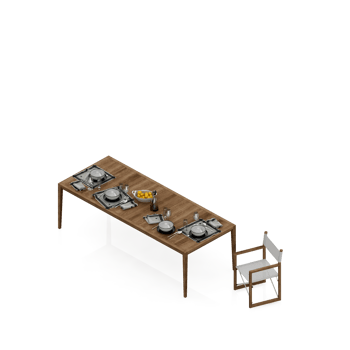 Isometric Table Set 3D render png