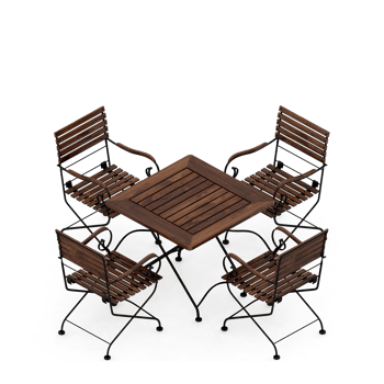 Isometric Table Set 3D render png