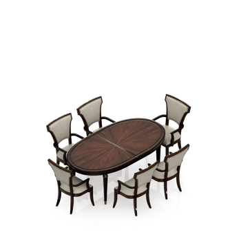 Isometric Table Set 3D render png
