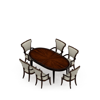 Isometric Table Set 3D render png