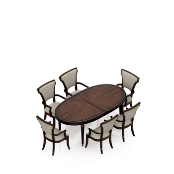 Isometric Table Set 3D render png