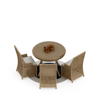 Isometric Table Set 3D render png