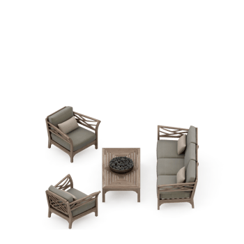 Isometric Table Set 3D render png