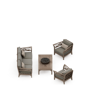 Isometric Table Set 3D render png