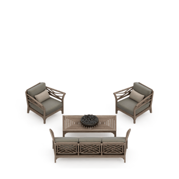 Isometric Table Set 3D render png