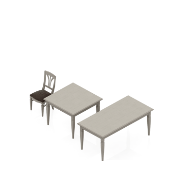 Isometric Table Set 3D render png