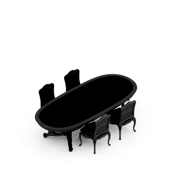 Isometric Table Set 3D render png