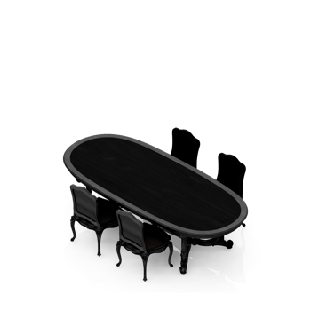 Isometric Table Set 3D render png